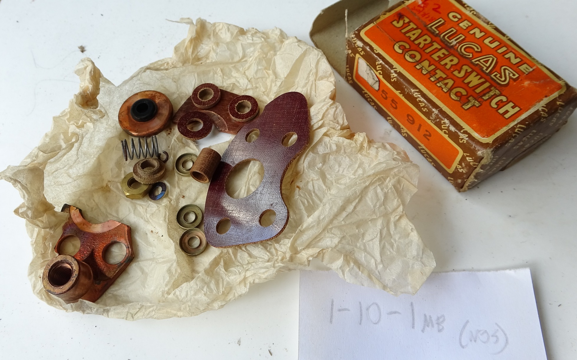 (image for) Starter solenoid contact set (NOS).